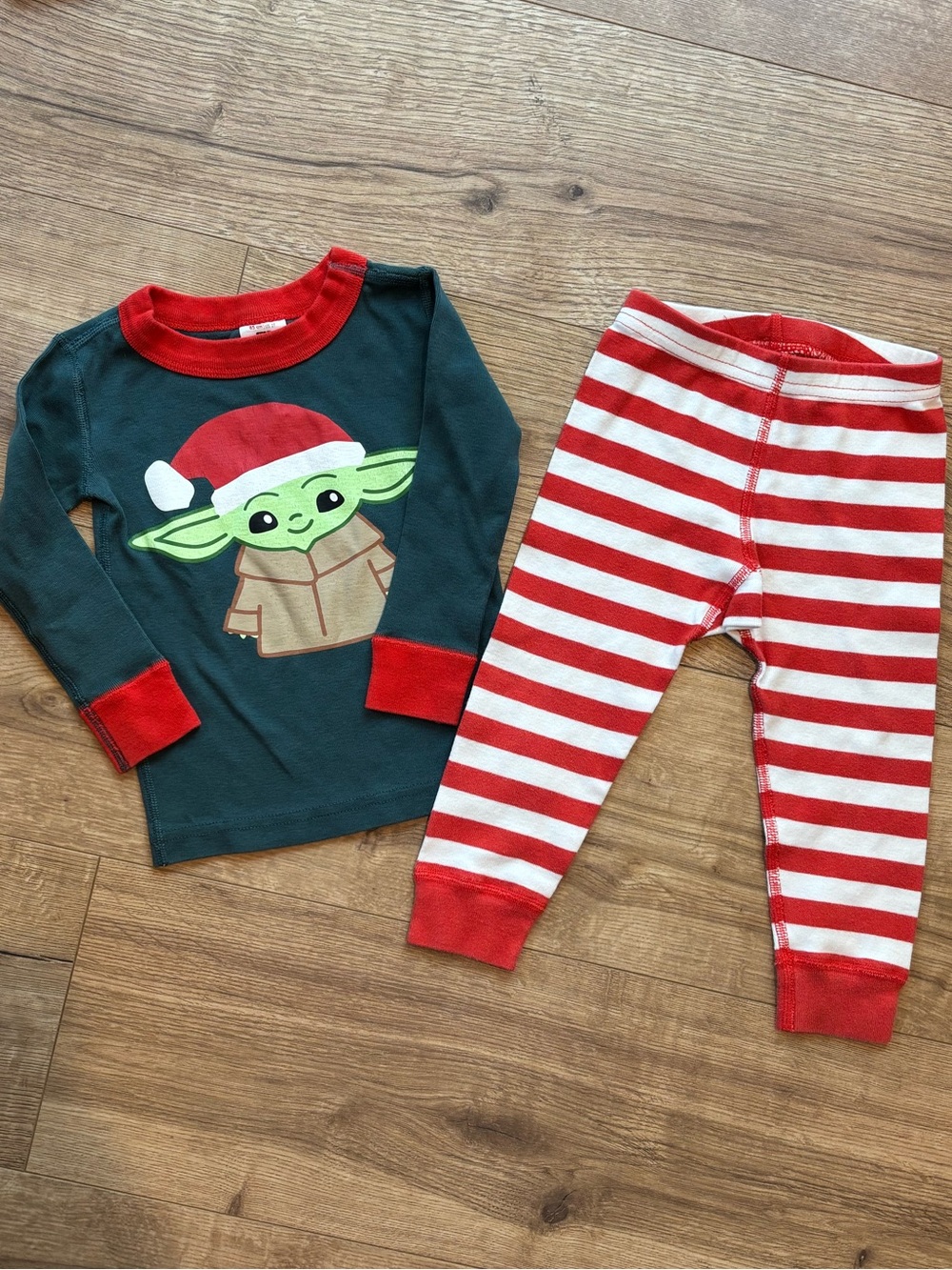 Hanna Andersson Star Wars Baby Yoda Christmas Long John Pajama Set Baby 2T